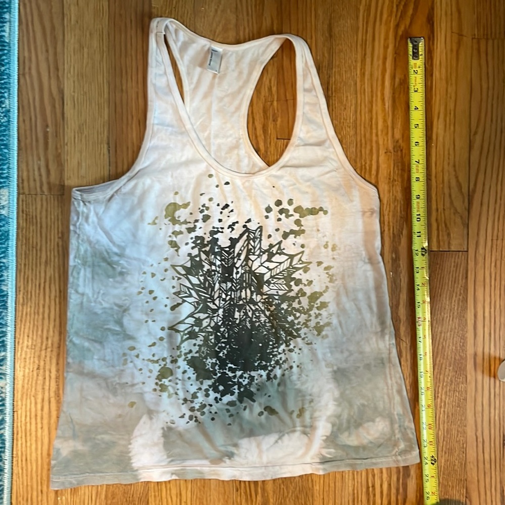 T back custom original silkscreened tank size large. American apparel.